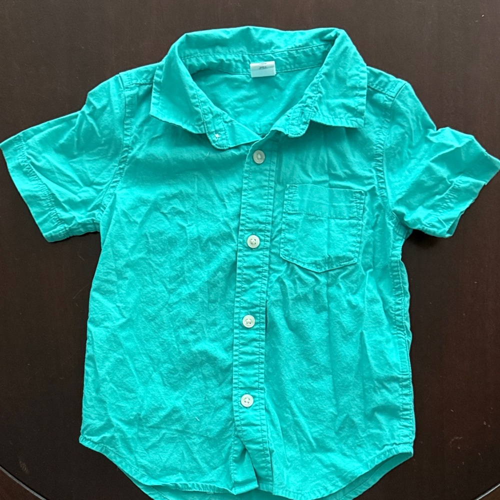 GAP Kids Turquoise Button-Down Shirt